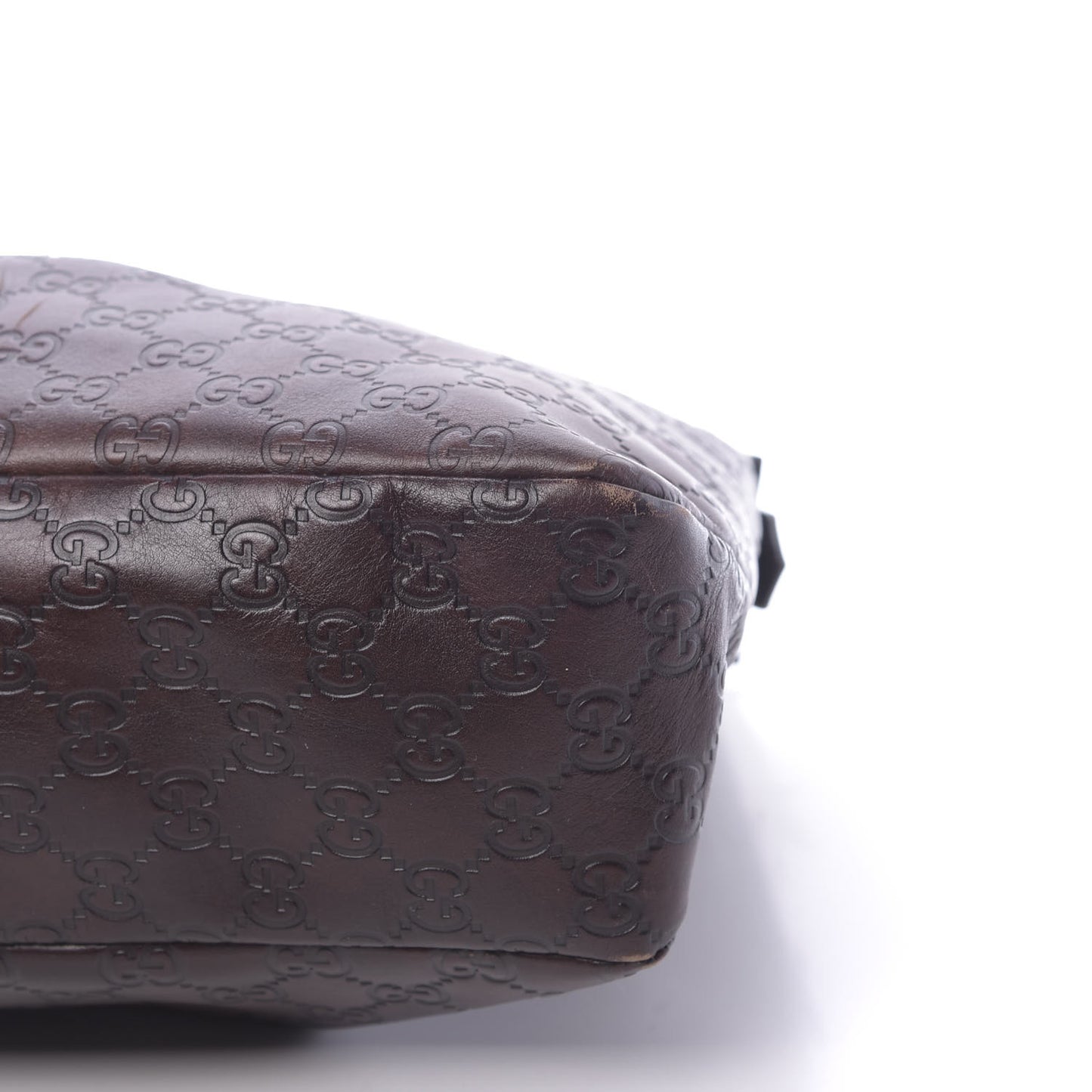 Guccissima Medium Horsebit Chain Hobo Dark Brown