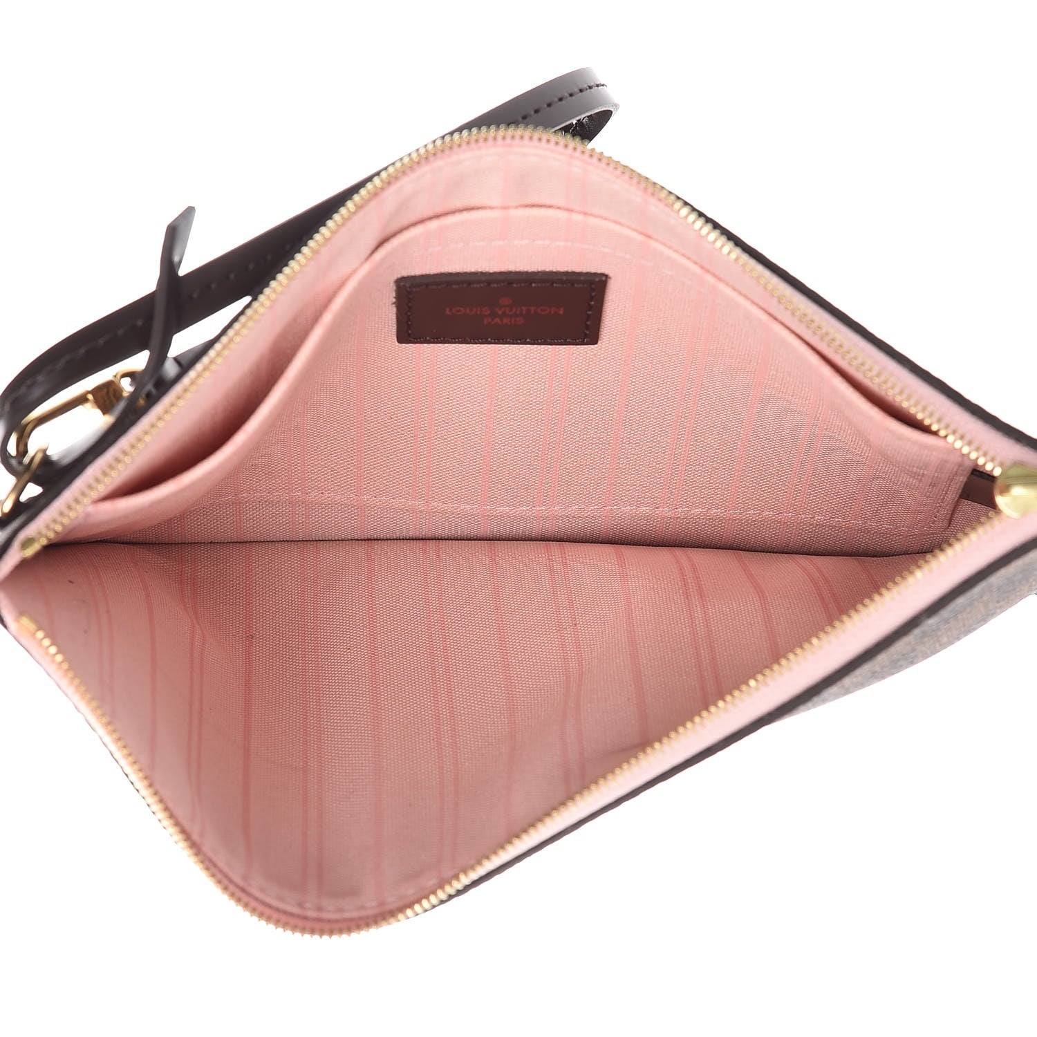 Louis Vuitton Damier Ebene Neverfull MM GM Pochette Rose Ballerine 5 of 9