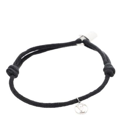 Louis Vuitton Sterling Silver Cotton Lockit X Doudou Louis Bracelet Black 4 of 5