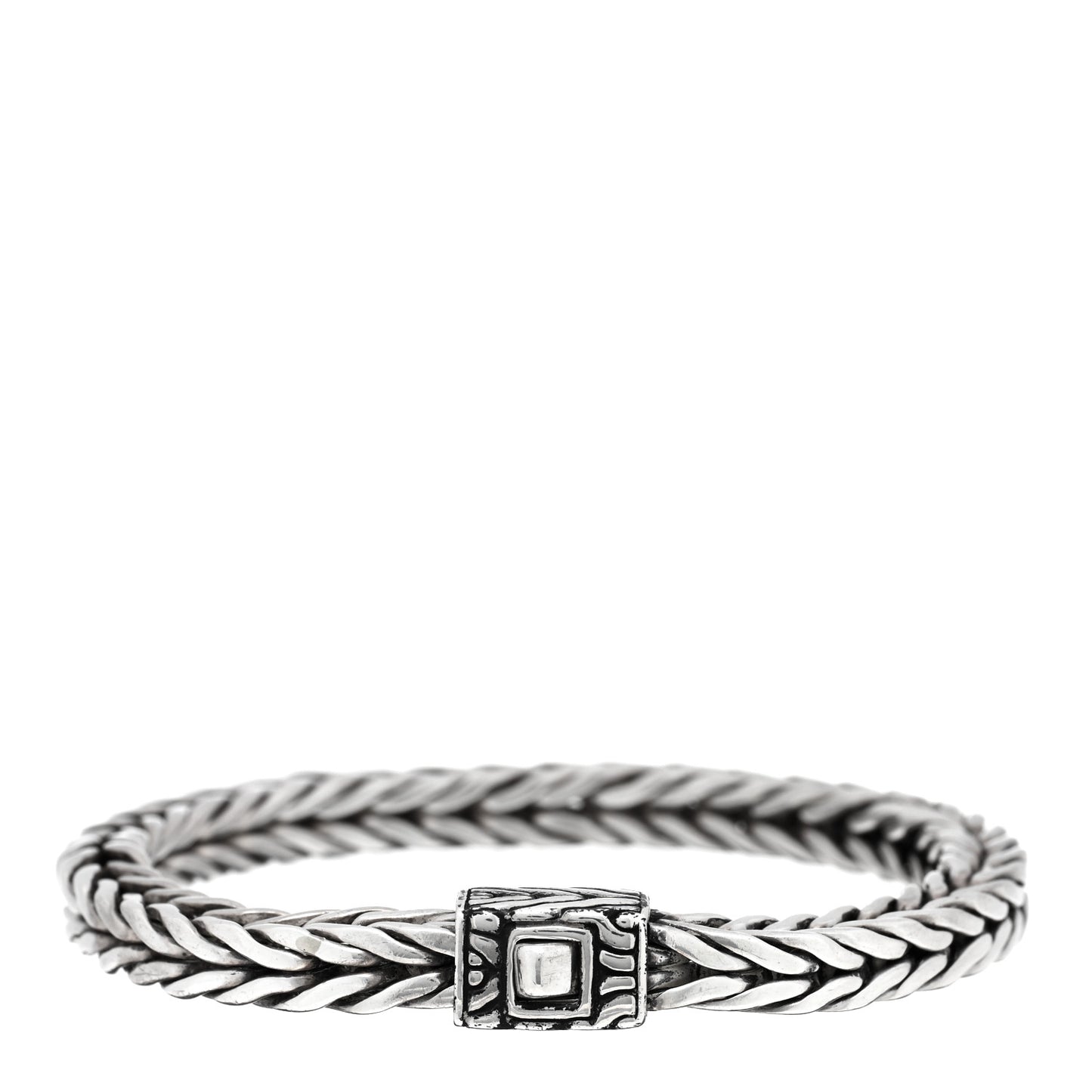 Sterling Silver 6.5mm Square Classic Chain Bracelet