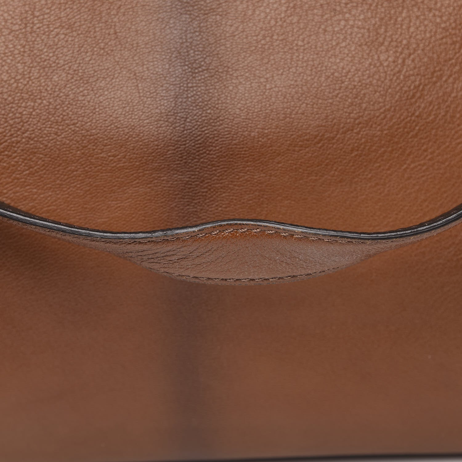 Fendi Goatskin Zucca Large Peekaboo Iconic Satchel Cuoio Tobacco Moro 10 of 12