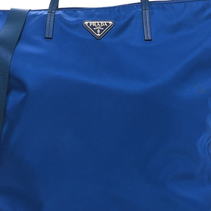 Prada Tessuto Nylon Saffiano Tote Bluette 7 of 9