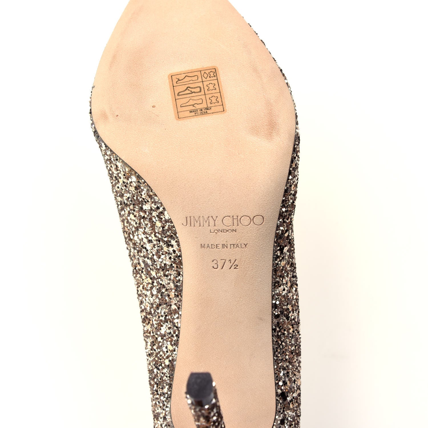 Jimmy Choo Coarse Glitter Romy 100 Pumps 37.5 Ballet Pink 8 of 10