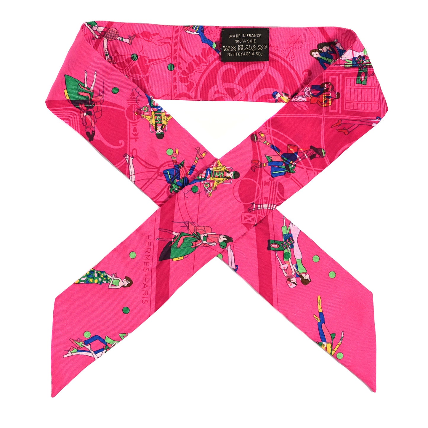 Silk Ex-Libris Les Parisie Twilly Rose Indien Vert Bleu