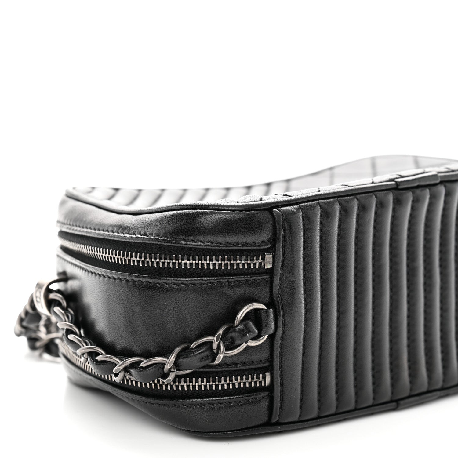 Chanel Lambskin Quilted Small Coco Boy Camera Bag Black 10 of 12