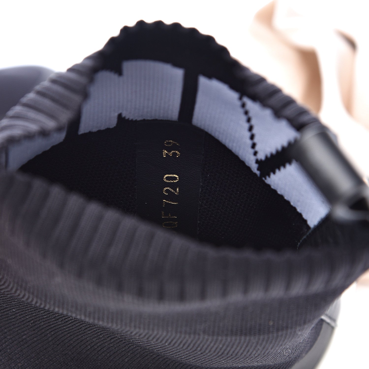 Valentino Garavani Stretch Knit VLTN Sock Sneakers 39 Black 9 of 10