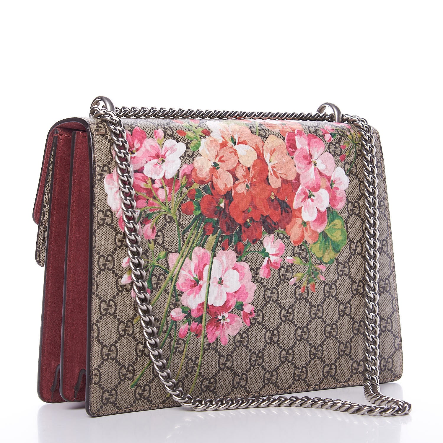 Gucci GG Supreme Monogram Blooms Medium Dionysus Shoulder Bag Beige Multicolor Dry Rose 2 of 9