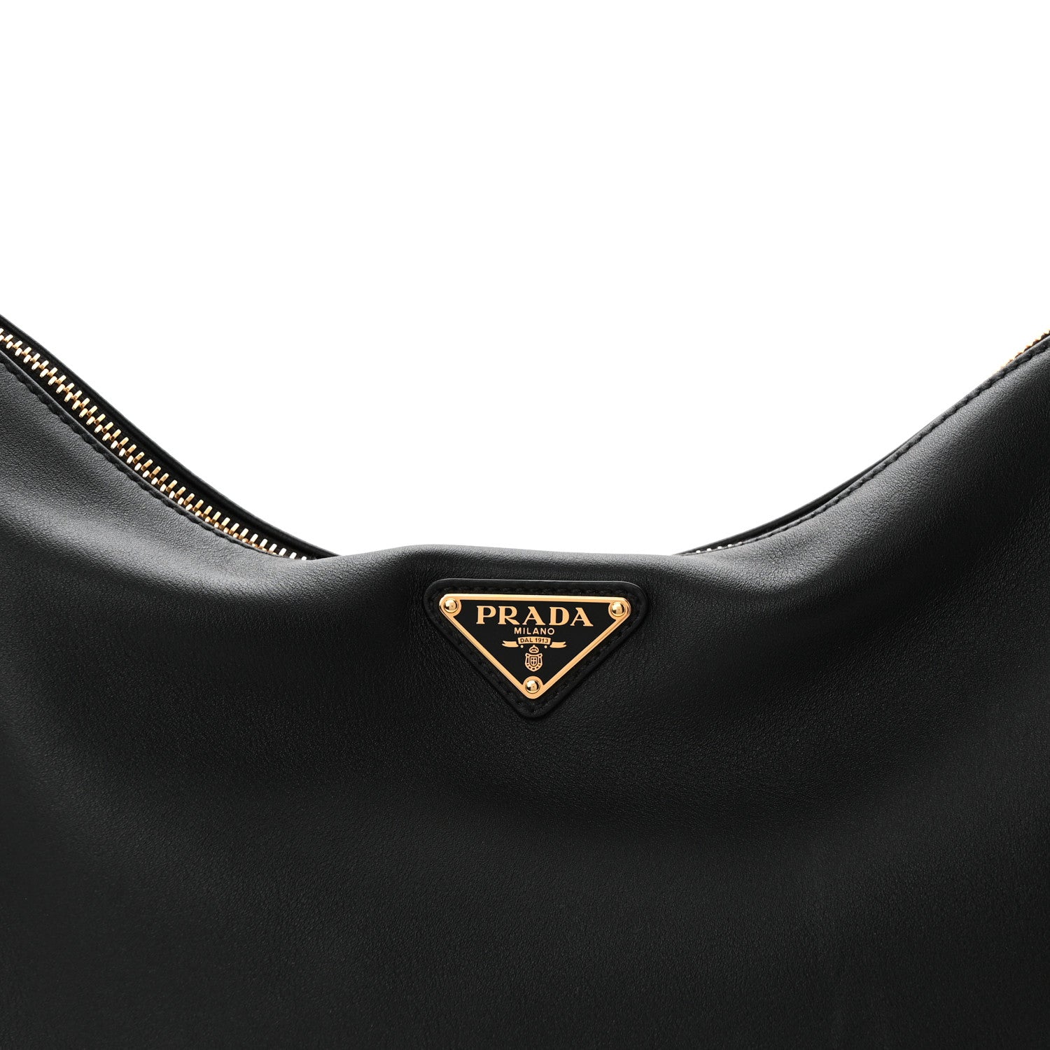 Prada Soft Calfskin Large Aimée Shoulder Bag Black 8 of 10