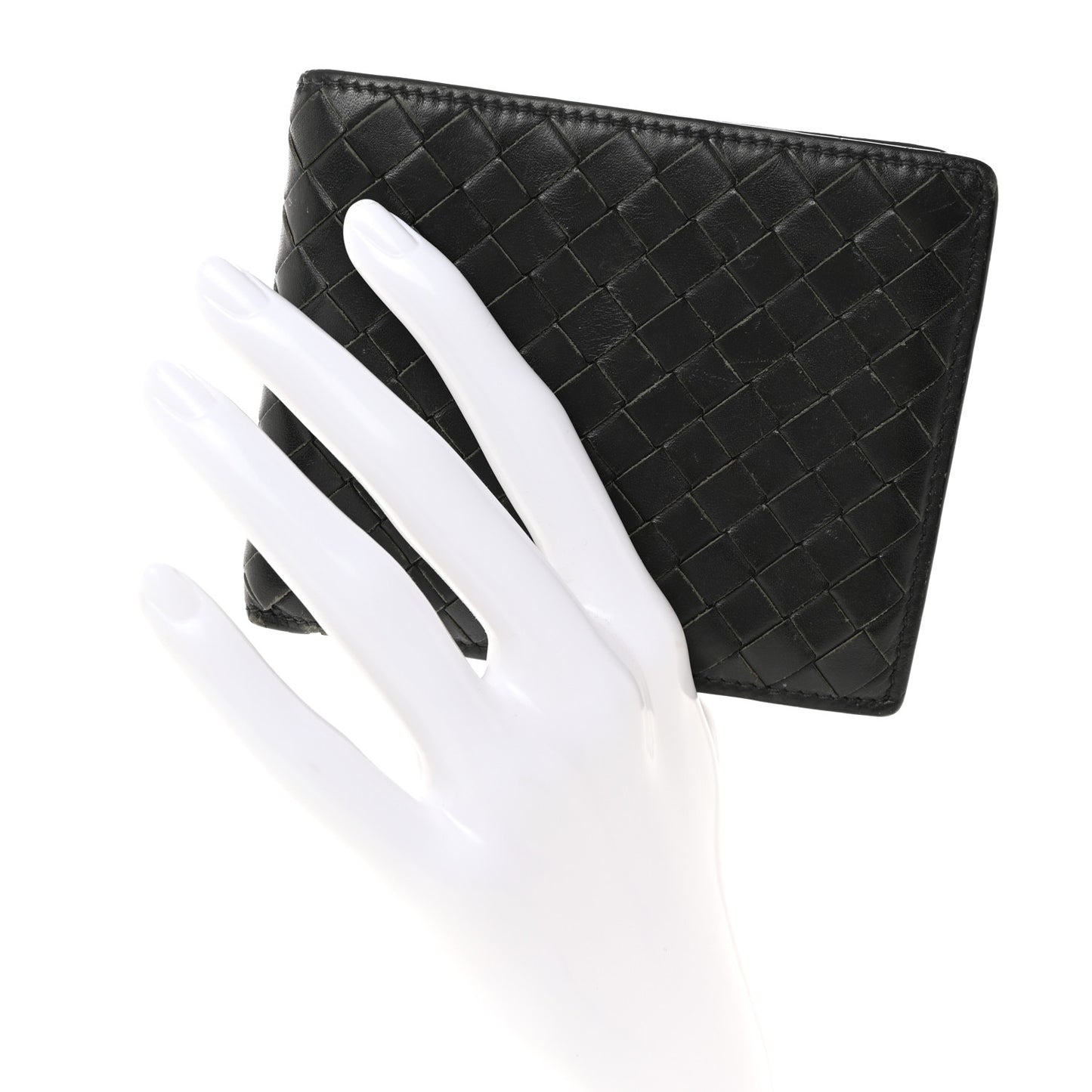 Nappa Intrecciato Bi-Fold Wallet Black