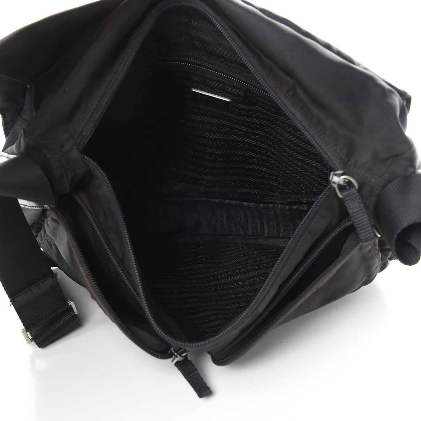 Nylon Vela Sport Messenger Bag Black