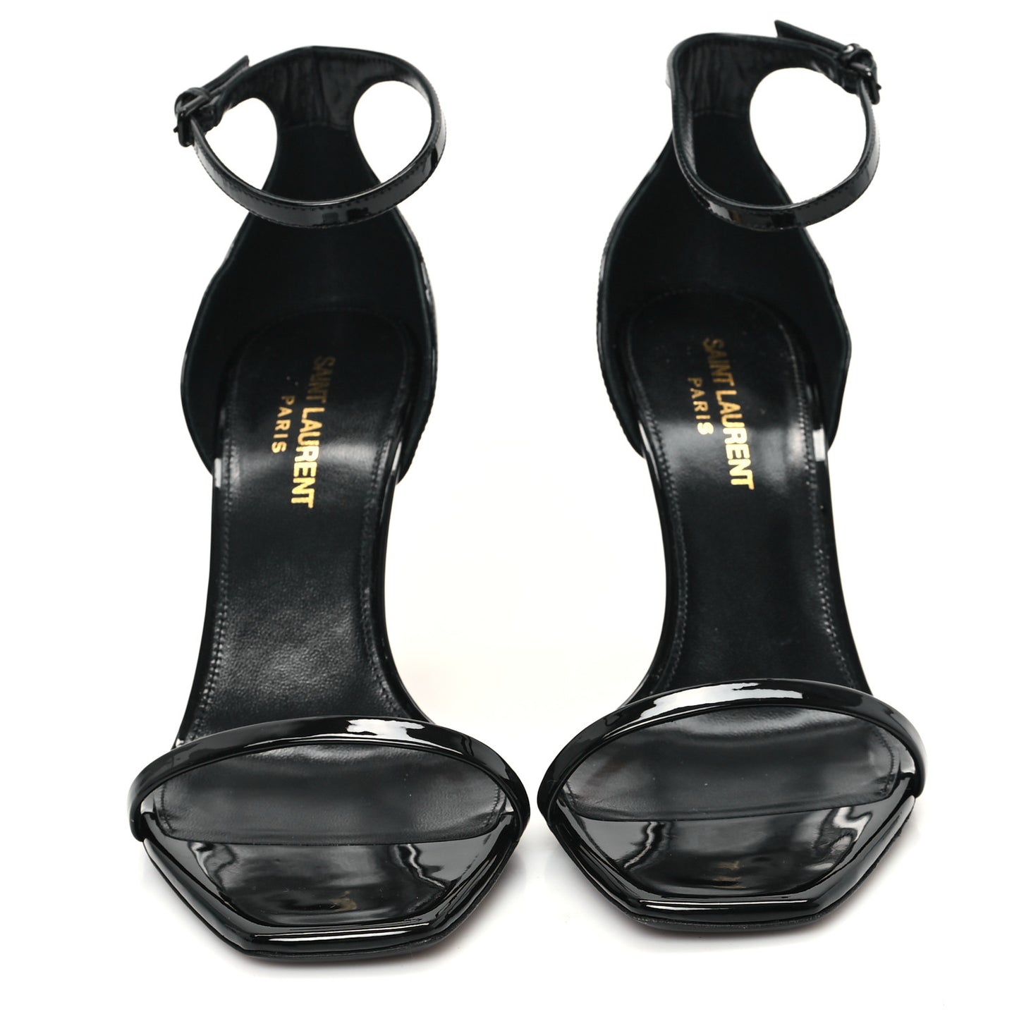 Patent Calfskin Opyum 85 Sandals 39 Black Gold
