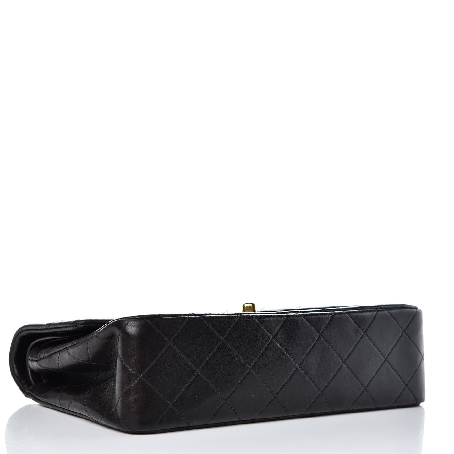Lambskin Quilted Small Double Flap Black