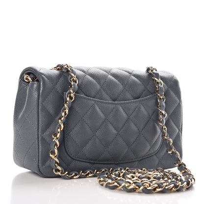 Chanel Caviar Quilted Mini Rectangular Flap Dark Grey 3 of 7