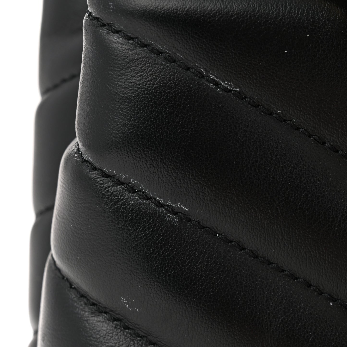 Calfskin Y Quilted Monogram Small Loulou Chain Satchel Black