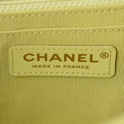 Chanel Calfskin Chevron Quilted Flap Yellow 6 of 10