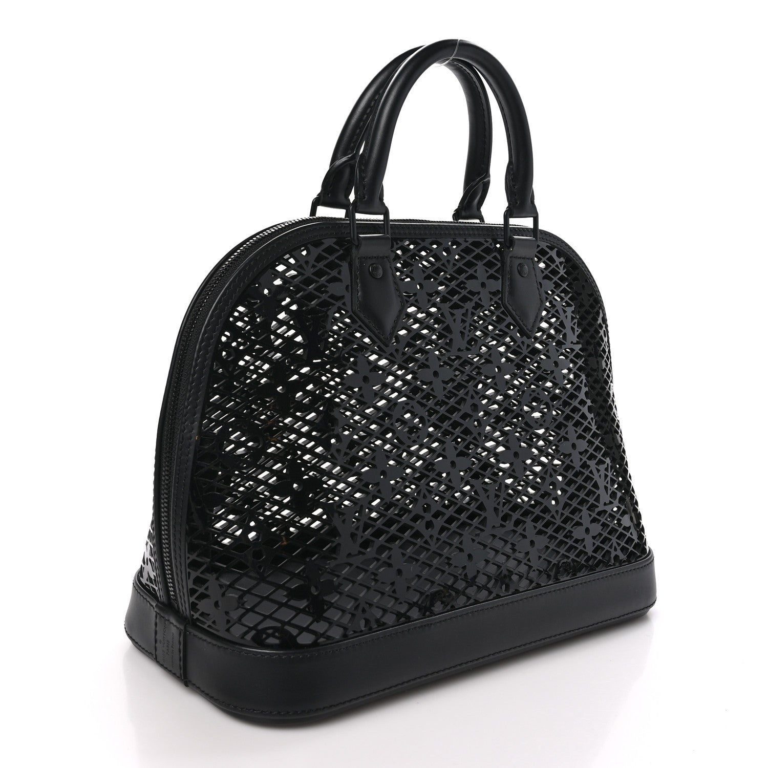 Louis Vuitton Patent Calfskin Laced Monogram Alma PM Black 5 of 14