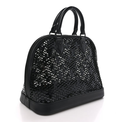 Louis Vuitton Patent Calfskin Laced Monogram Alma PM Black 5 of 14