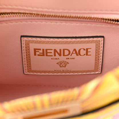 Fendi X VERSACE Vitello Seta Nappa Fendace FF Baroque Mini Peekaboo Iconic Satchel Pink Gold 7 of 10