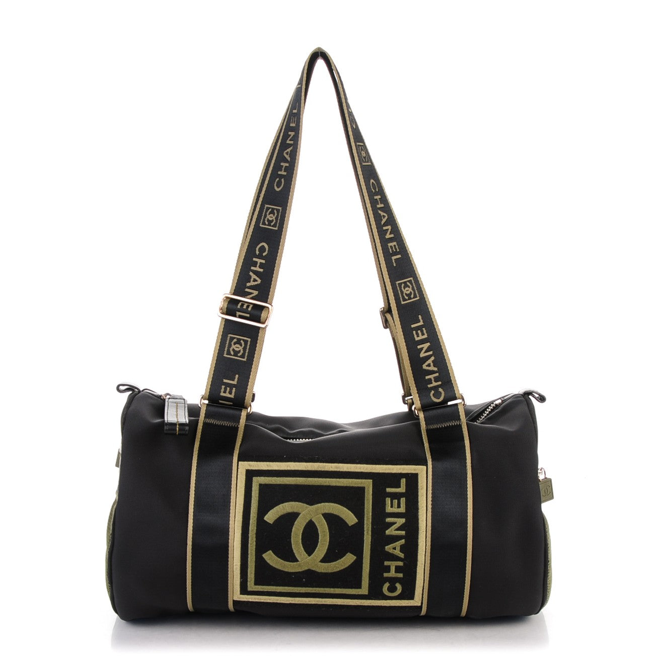 Nylon Sport Duffle Black Green