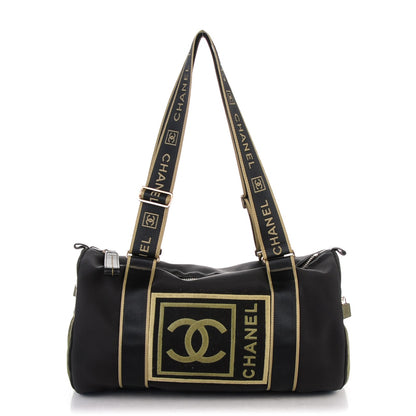 Chanel Nylon Sport Duffle Black Green 1 of 7