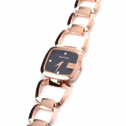 Gucci Stainless Steel Diamond 24mm G-Gucci Square Quartz Watch Rose 3 of 4