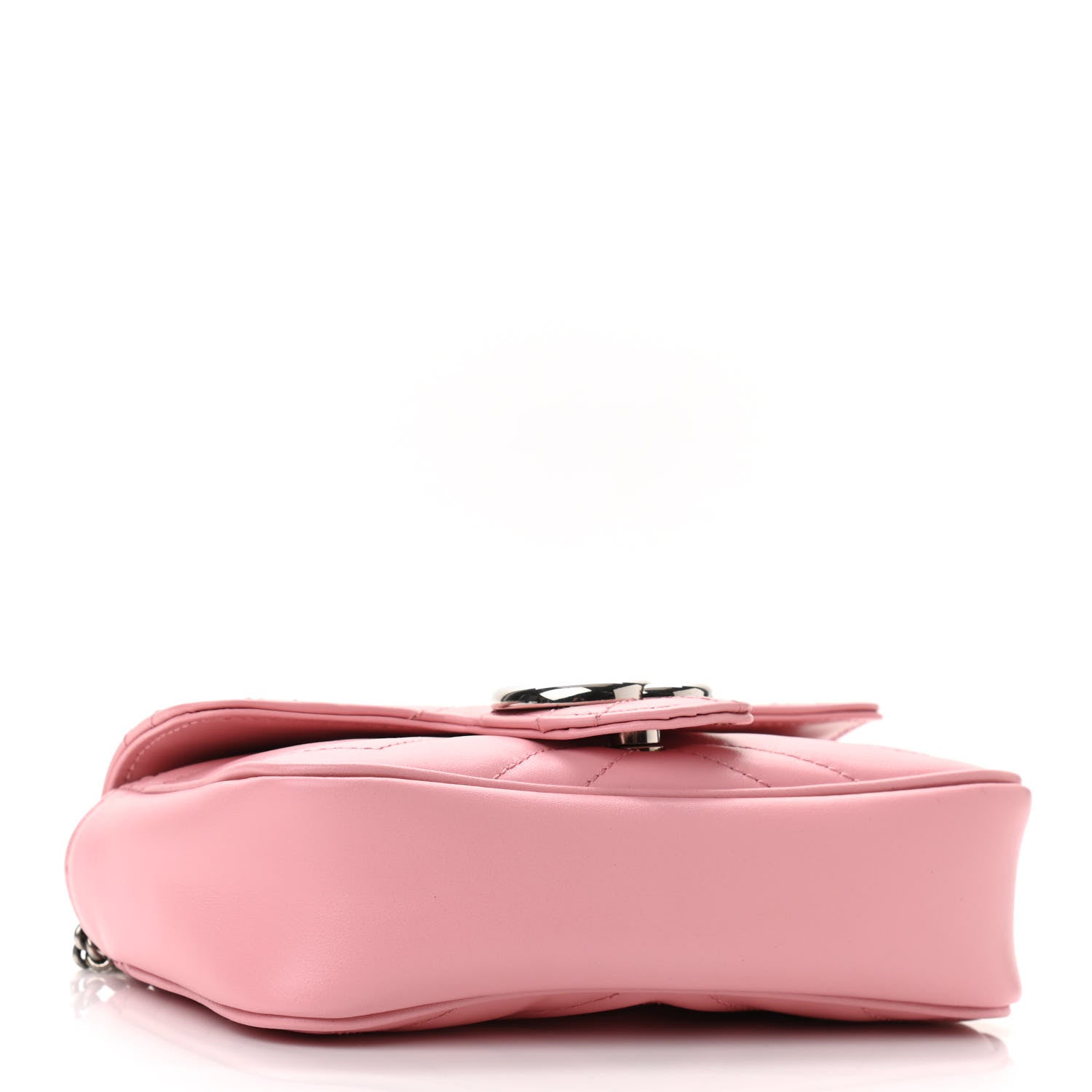 Gucci Calfskin Matelasse Super Mini GG Marmont Shoulder Bag Wild Rose 4 of 10