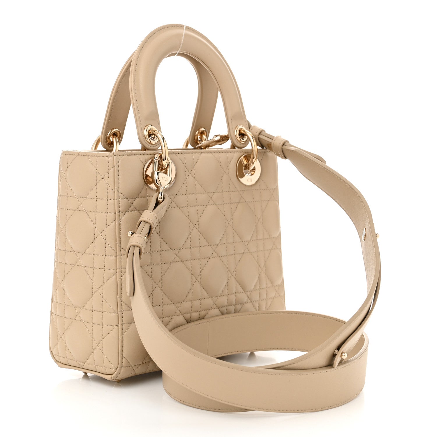 Christian Dior Lambskin Cannage Small My ABCDior Lady Dior Desert Taupe 3 of 11