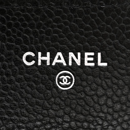 Chanel Caviar Quilted Flap Card Holder Wallet Black 6 of 9