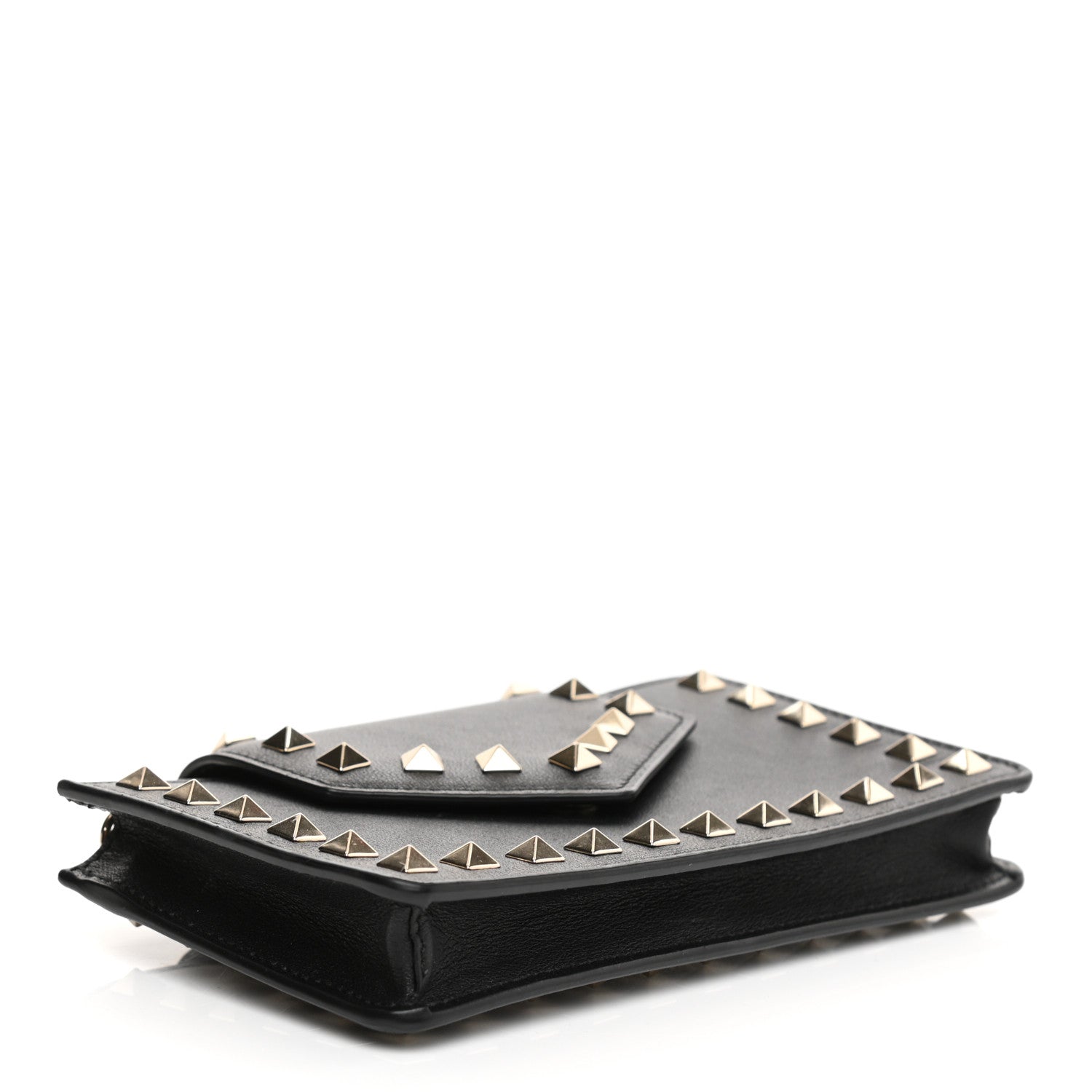 Valentino Garavani Calfskin Rockstud Phone Case With Chain Black 7 of 25