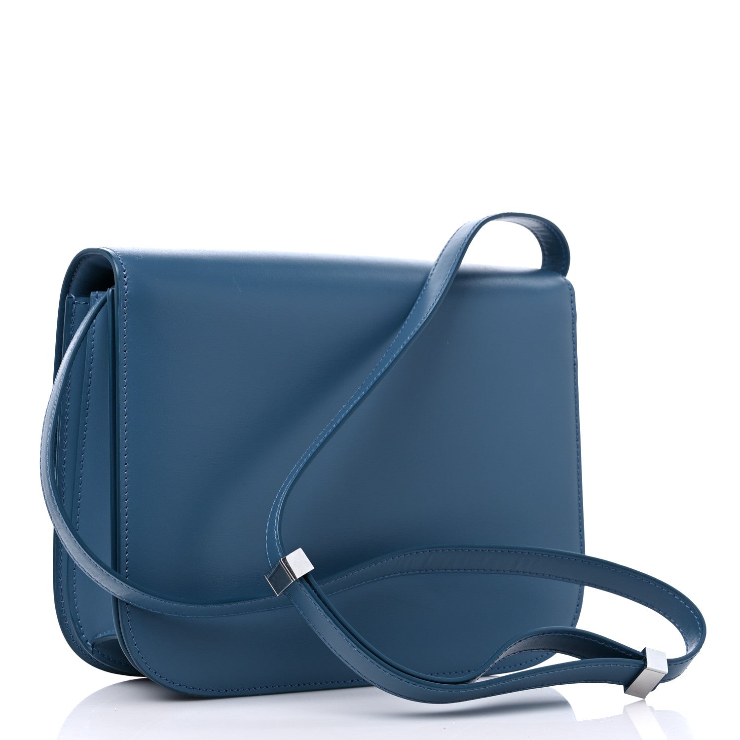 Celine Box Calfskin Medium Classic Box Flap Bag Slate Blue 3 of 10
