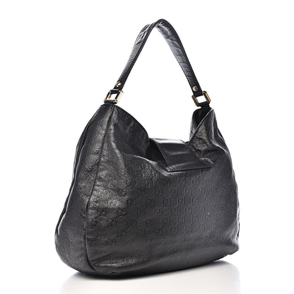 Gucci Guccissima Large New Ladies Web Hobo Black 3 of 20