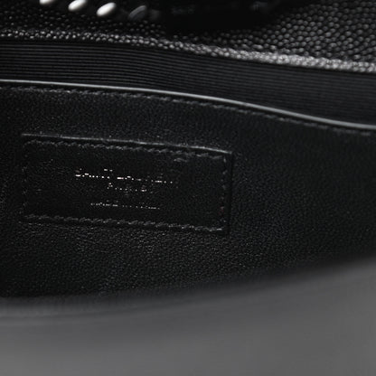 Saint Laurent Grain De Poudre Small Monogram Kate Satchel Black 6 of 10