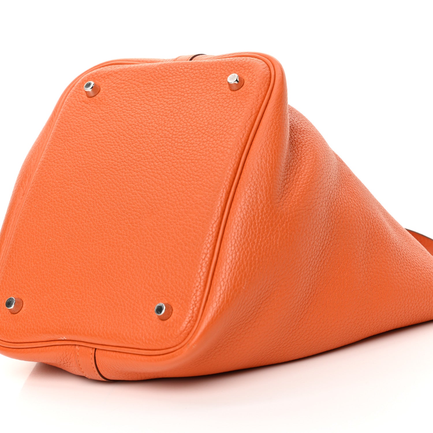 Hermes Taurillon Clemence Picotin Lock 22 MM Orange 10 of 15