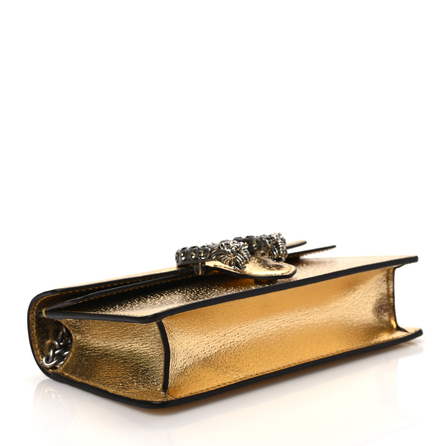 Gucci Metallic Calfskin Super Mini Dionysus Shoulder Bag Gold 4 of 7