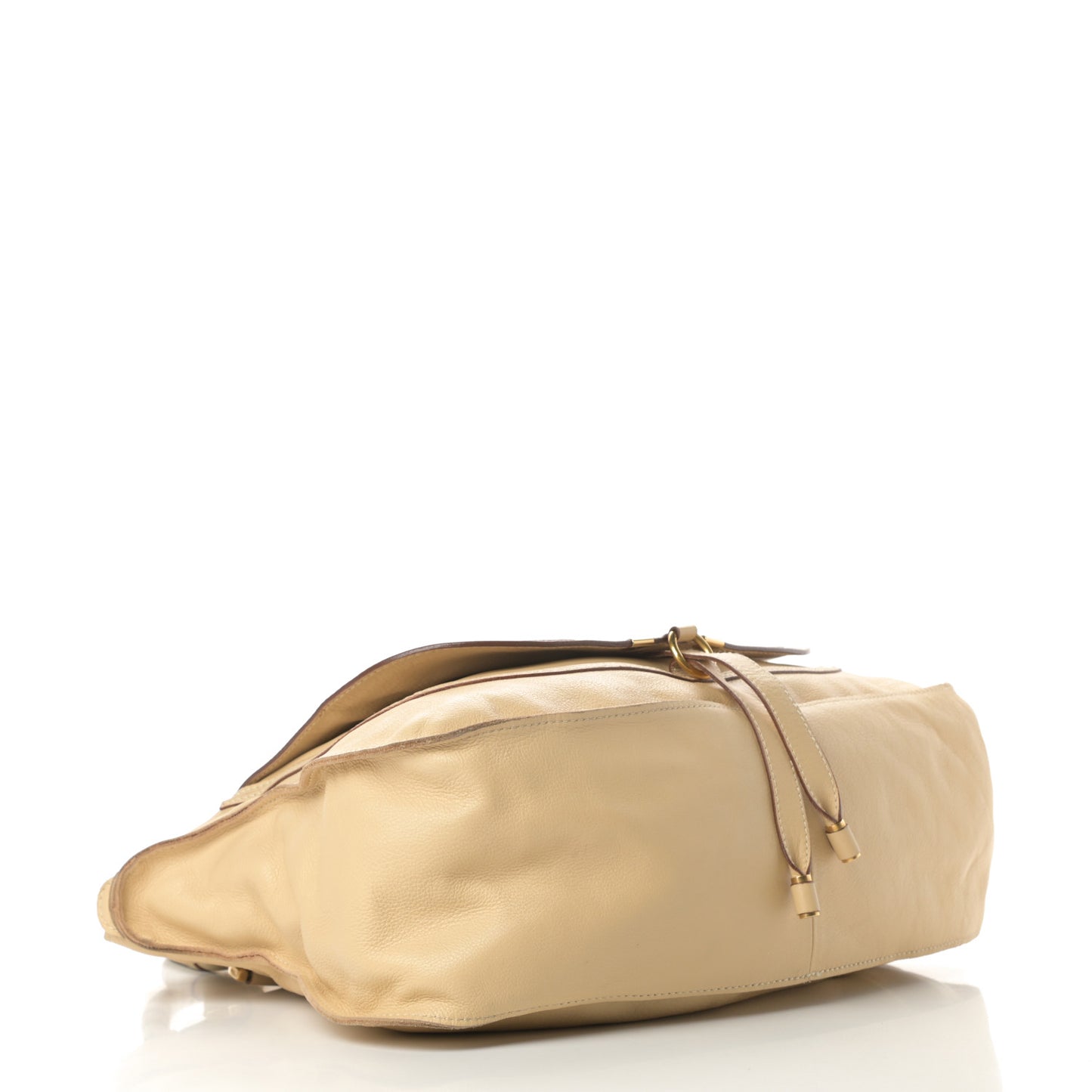 Calfskin Large Marcie Satchel Light Tan