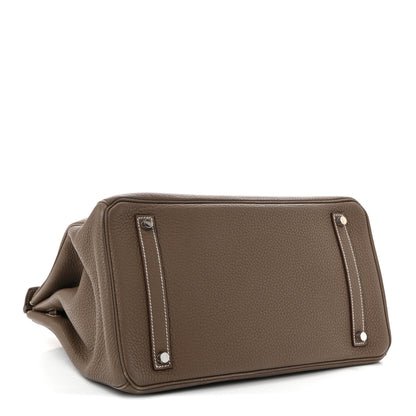 Hermes Taurillon Clemence Birkin 35 Etoupe 4 of 11