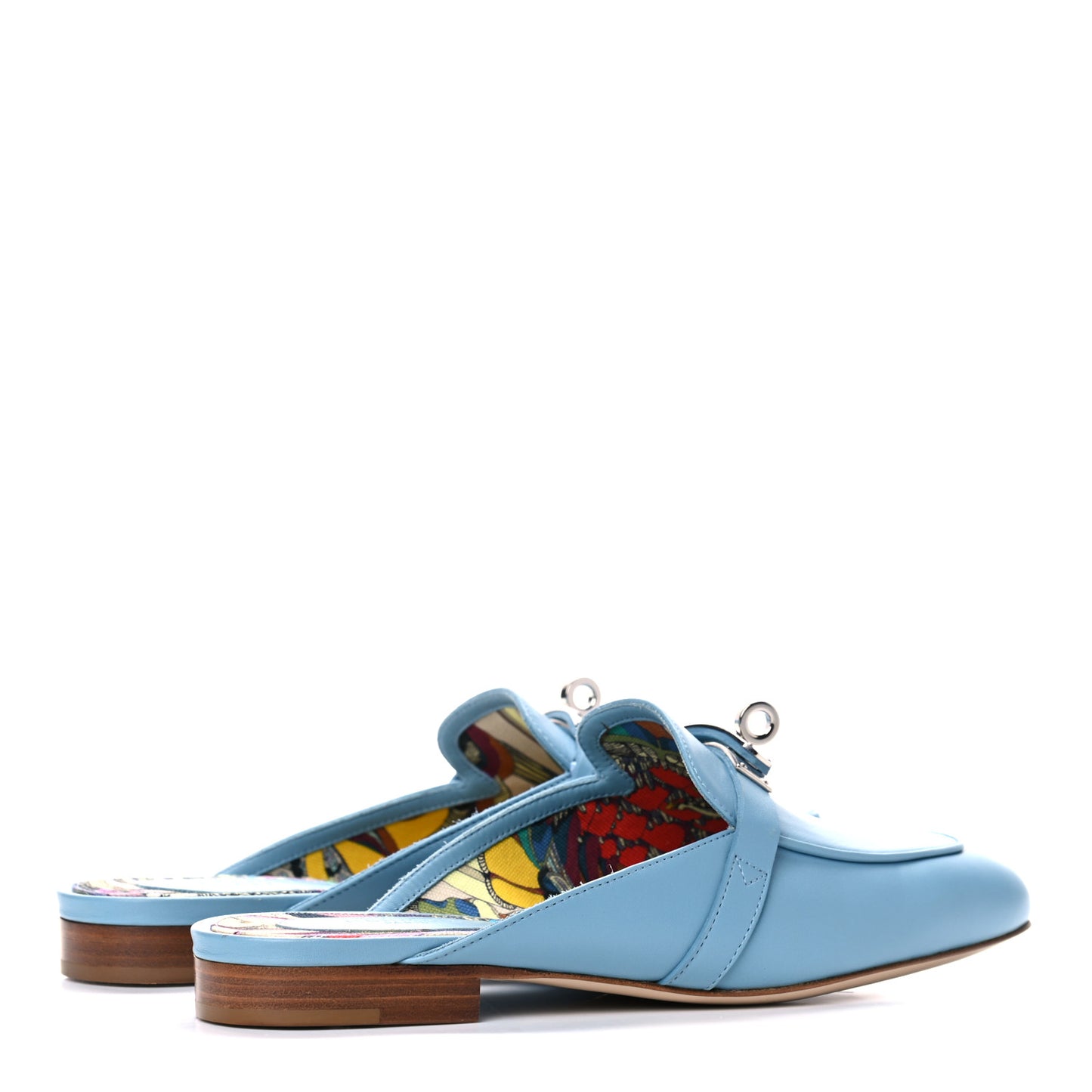 Calfskin Oz Mules 36 Ciel