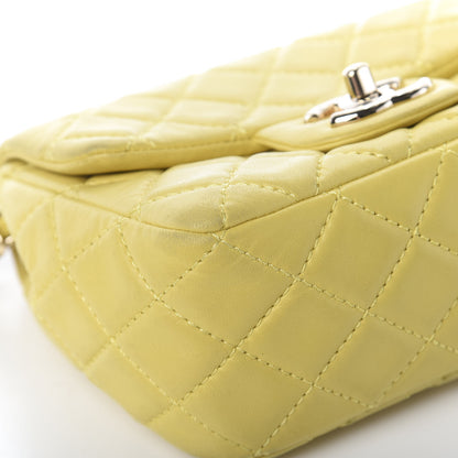 Chanel Lambskin Quilted Mini Square Flap Yellow 8 of 19
