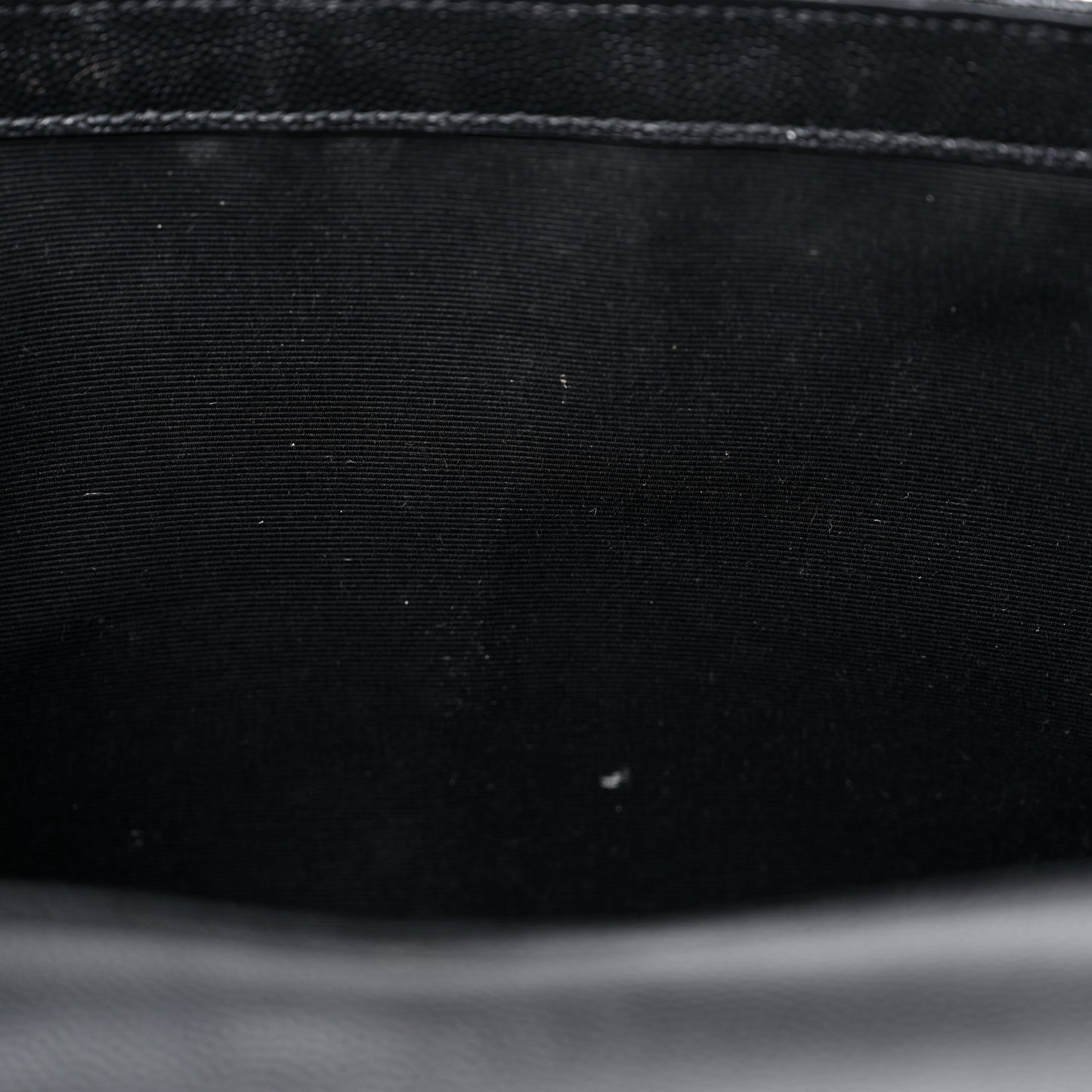 Grain De Poudre Textured Mixed Matelasse Large Triquilt Monogram Satchel Black