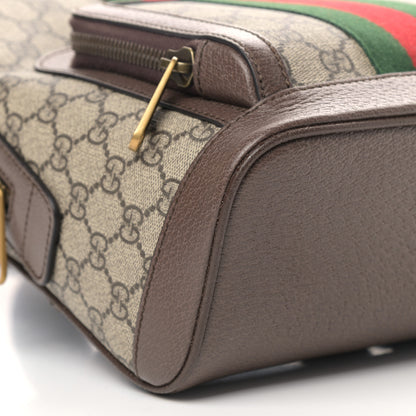 Gucci GG Supreme Monogram Calfskin Web Small Ophidia Day Backpack Beige Ebony New Acero 8 of 9