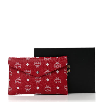 MCM Visetos Envelope Clutch Red 8 of 8