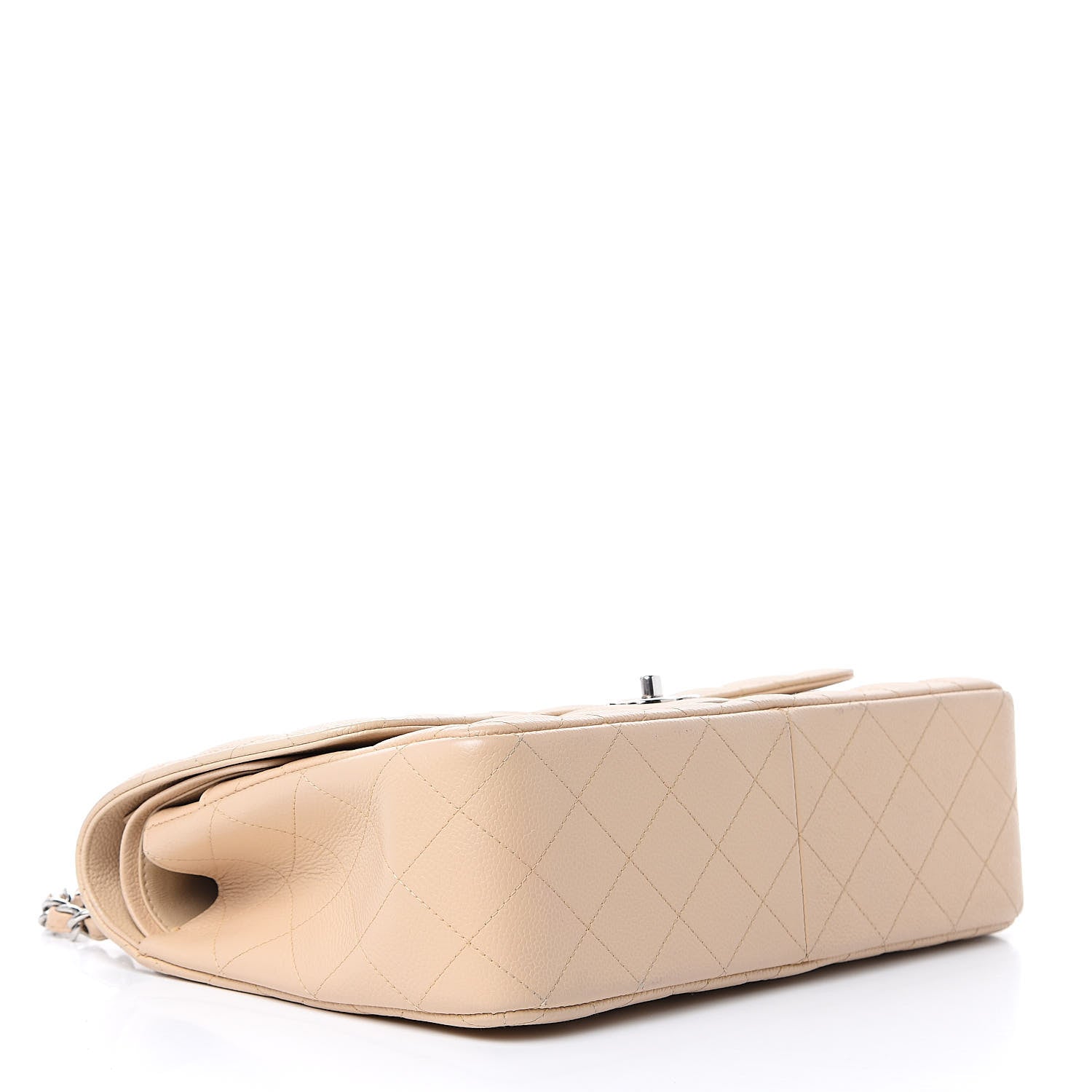 Chanel Caviar Quilted Jumbo Double Flap Beige Clair 4 of 20