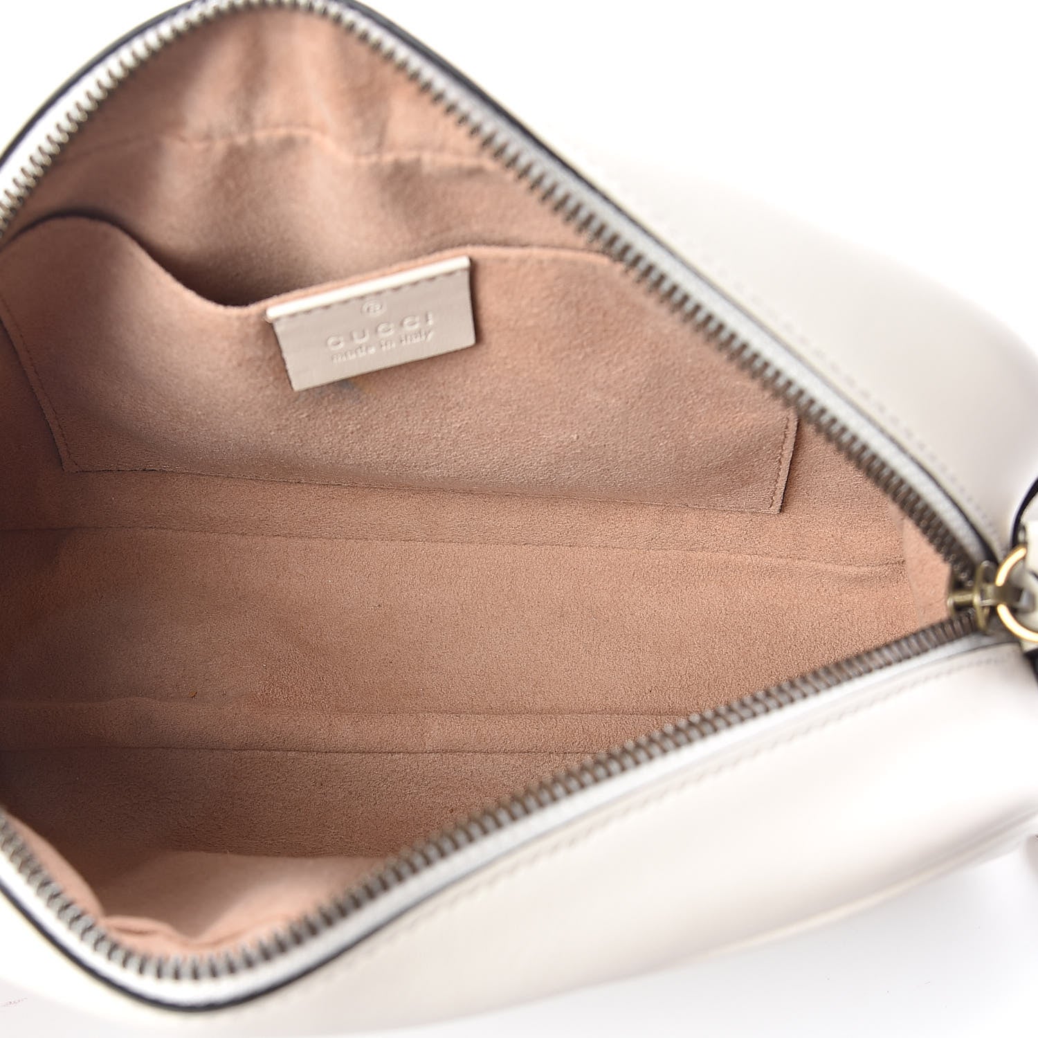 Gucci Calfskin Matelasse Small GG Marmont Chain Shoulder Bag White 5 of 9