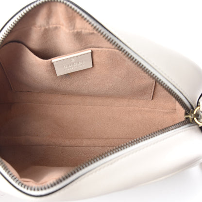 Gucci Calfskin Matelasse Small GG Marmont Chain Shoulder Bag White 5 of 9