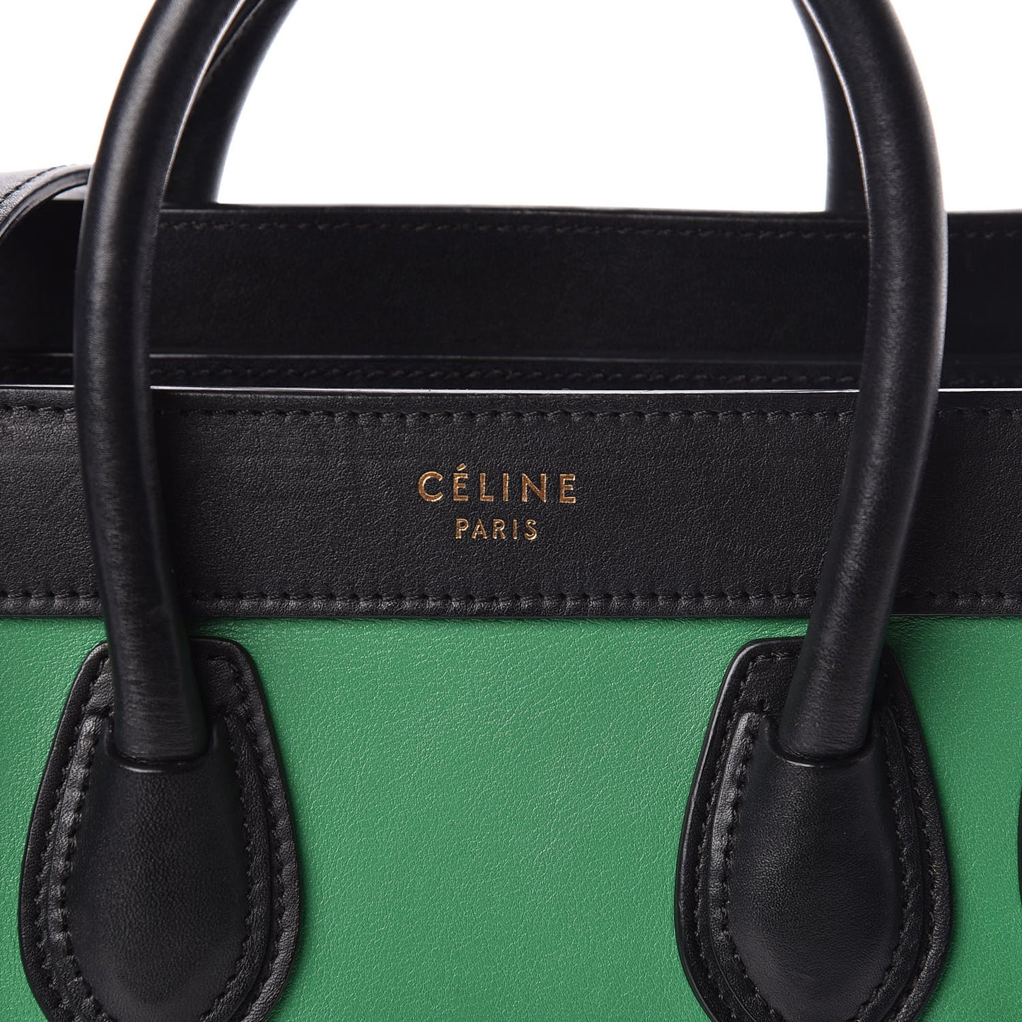 Smooth Calfskin Nano Bi-Color Luggage Grass