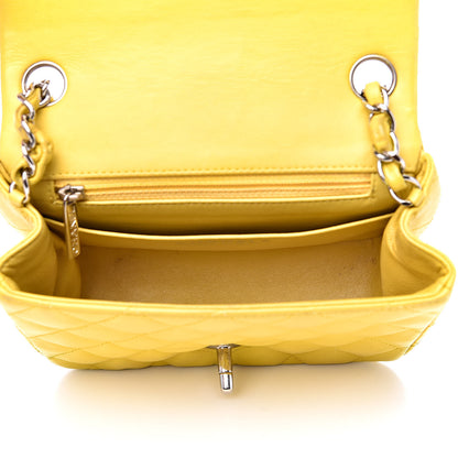 Chanel Lambskin Quilted Mini Square Flap Yellow 5 of 16