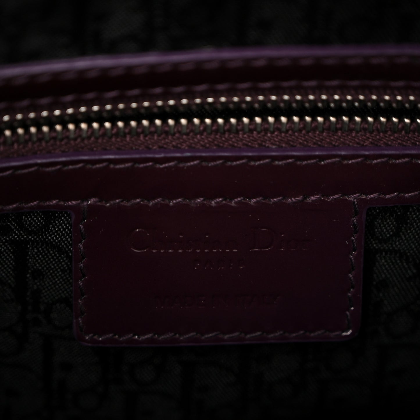 Patent Cannage Large Lady Dior Violet Purple
