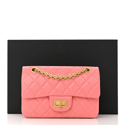 Chanel Aged Calfskin Quilted 2.55 Reissue Mini Flap Coral 11 of 11