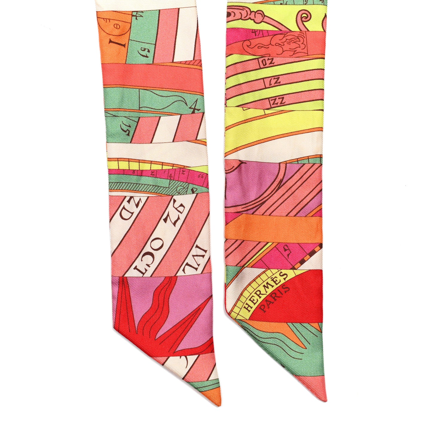 Silk Astrologie Nouvelle Twilly Rose Corail Vert Fluo