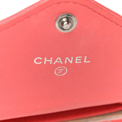 Chanel Lambskin Chevron Quilted Card Holder Pink 6 of 19